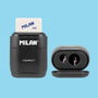 Milán Afilaborra compact shadow con sacapuntas doble y 2 gomas de recambio