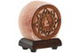 DKD Home Decor Lámpara Sobremesa Árabe Sal Himalaya Acacia Rosa Marrón 9 x 5.5 x 10.5 cm