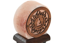 DKD Home Decor Lámpara Sobremesa Árabe Sal Himalaya Acacia Rosa Marrón 9 x 5.5 x 10.5 cm