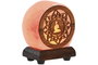 DKD Home Decor Lámpara Sobremesa Árabe Sal Himalaya Acacia Rosa Marrón 9 x 5.5 x 10.5 cm