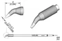 JBC TOOLS Punta de soldadura prolongada destornillador acodado 1,2x0,7mm
