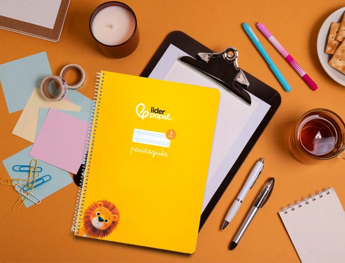 Liderpapel Cuaderno Espiral Pautaguía A4 Amarillo