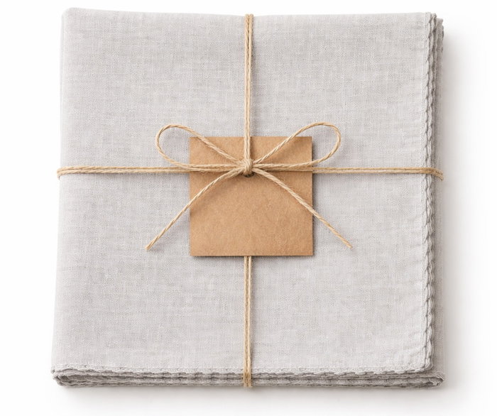 DKD Home Decor Mantel de Algodón Bordado Beige 150x250 cm