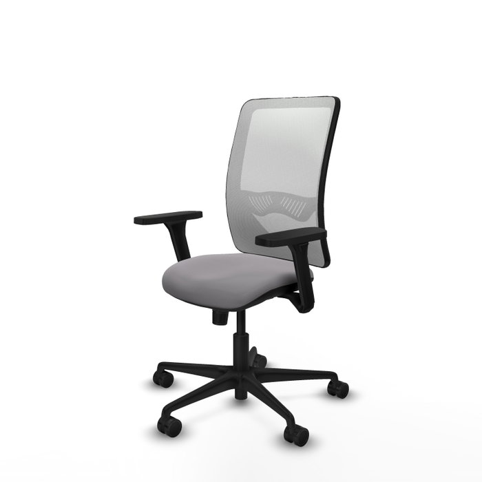 PIQUERAS Y CRESPO Silla de oficina Zulema Gris y Blanco con Mecanismo Sincro