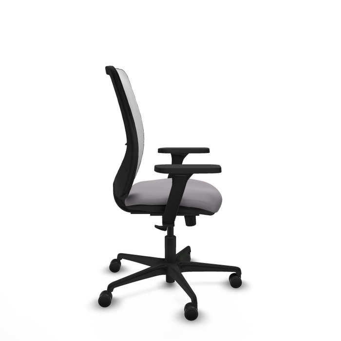 PIQUERAS Y CRESPO Silla de oficina Zulema Gris y Blanco con Mecanismo Sincro
