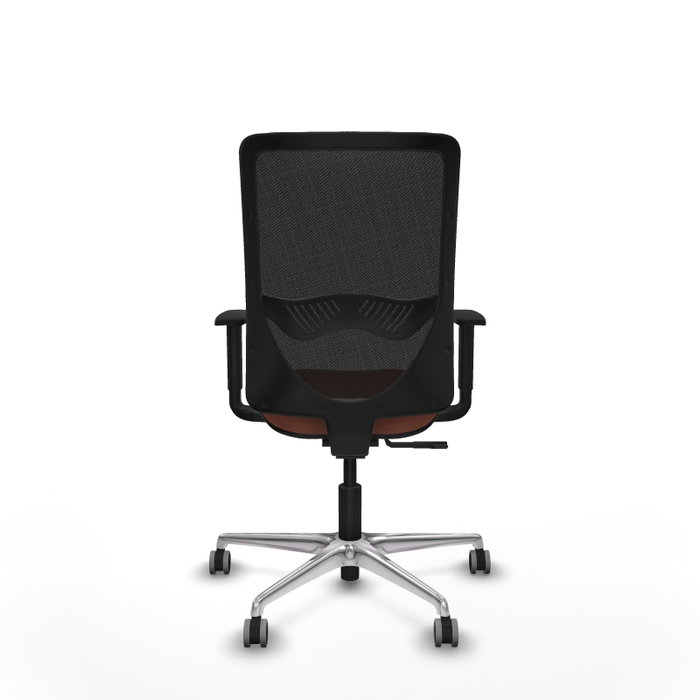 PIQUERAS Y CRESPO Silla de oficina Zulema con Mecanismo Sincro, Tela Marrón y Malla Negra