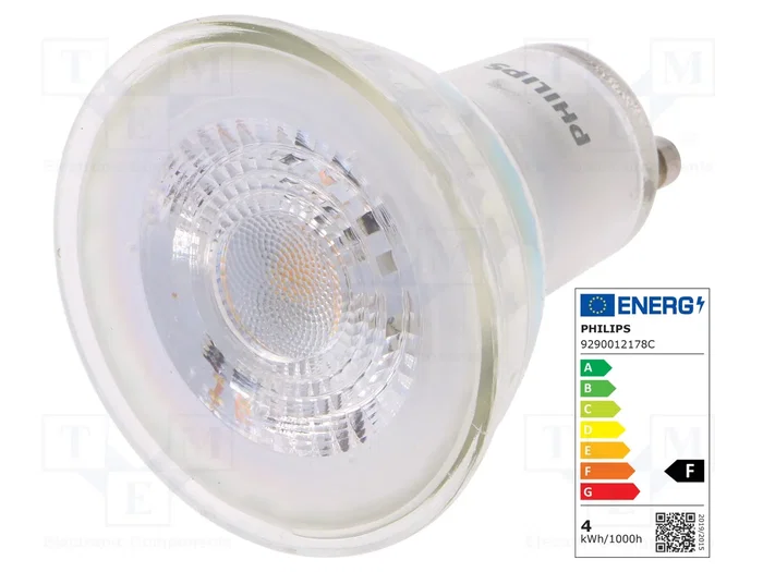 PHILIPS Lámpara LED GU10 Blanco Caliente 255lm 3,5W PHILIPS Lámpara LED GU10 Blanco Caliente 255lm 3,5W