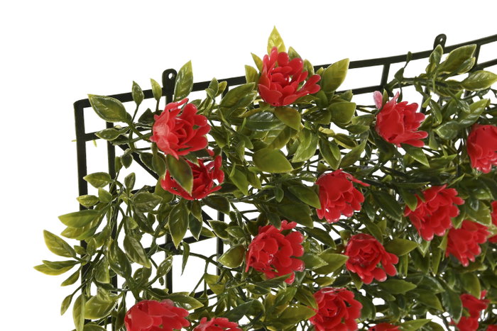 DKD Home Decor Jardín Vertical PE 50x50x5 UV Verde y Rojo