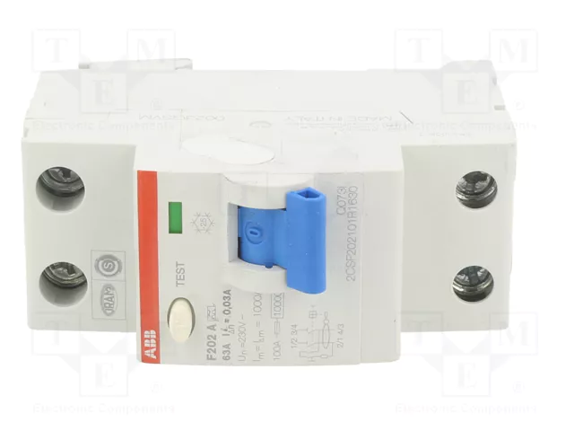 ABB F200 Interruptor Diferencial 63A 30mA 2 Polos