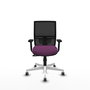 PIQUERAS Y CRESPO Silla de oficina Yunquera, mecanismo Sincro, Morado/Negro