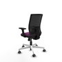 PIQUERAS Y CRESPO Silla de oficina Yunquera, mecanismo Sincro, Morado/Negro