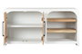 DKD Home Decor Buffet de Madera Reciclada Blanco con Acabado Hormigón