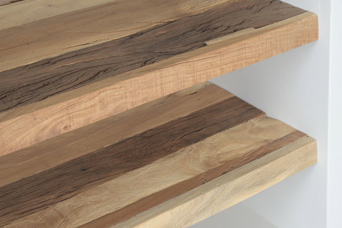 DKD Home Decor Buffet de Madera Reciclada Blanco con Acabado Hormigón DKD Home Decor Buffet de Madera Reciclada Blanco con Acabado Hormigón