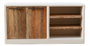 DKD Home Decor Buffet de Madera Reciclada Blanco con Acabado Hormigón
