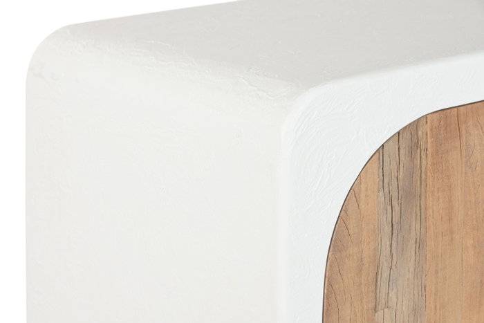 DKD Home Decor Buffet de Madera Reciclada Blanco con Acabado Hormigón DKD Home Decor Buffet de Madera Reciclada Blanco con Acabado Hormigón