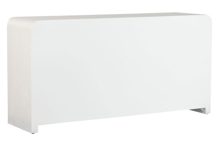 DKD Home Decor Buffet de Madera Reciclada Blanco con Acabado Hormigón