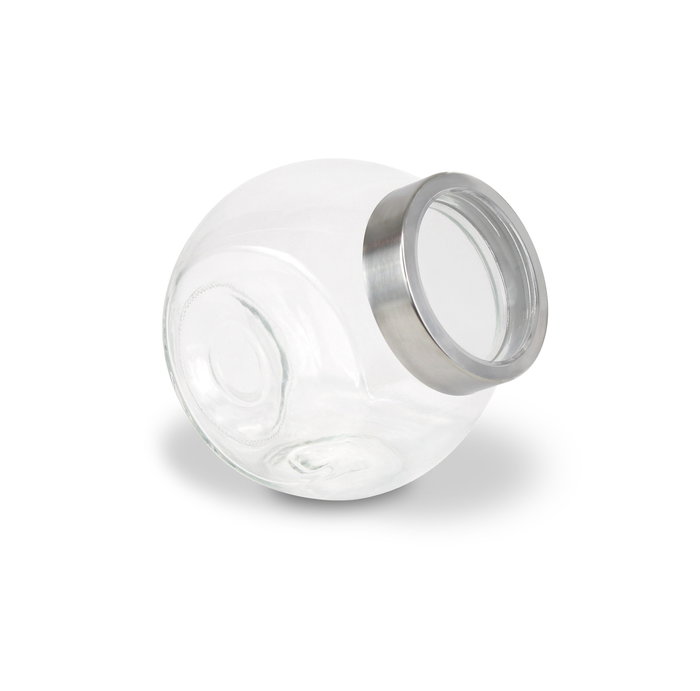 La Mediterranea Tarro Vidrio 2 Posiciones 1000 ml con dimensiones 10.1 cm ancho x 13.8 cm largo x 14 cm alto (12 Unidades)