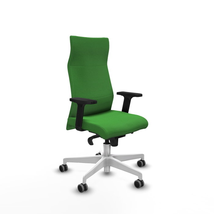 PIQUERAS Y CRESPO Sillón Albacete Verde con Mecanismo Sincro y Base Blanca PIQUERAS Y CRESPO Sillón Albacete Verde con Mecanismo Sincro y Base Blanca