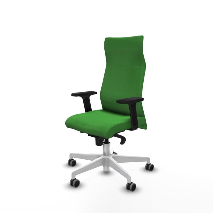 PIQUERAS Y CRESPO Sillón Albacete Verde con Mecanismo Sincro y Base Blanca PIQUERAS Y CRESPO Sillón Albacete Verde con Mecanismo Sincro y Base Blanca