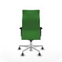 PIQUERAS Y CRESPO Sillón Albacete Verde con Mecanismo Sincro y Base Blanca