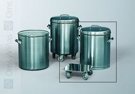 OMS Cubo Multiuso con Tapa y Carrito