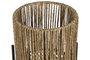 DKD Home Decor Set de 2 Maceteros de Metal y Fibra 24x24x77 Negro y Natural