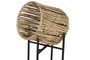 DKD Home Decor Set de 2 Maceteros de Metal y Fibra 24x24x77 Negro y Natural