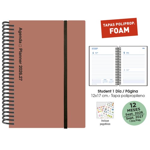 SENFORT Agenda Escolar Student Foam Espiral Siena 2026-27 SENFORT Agenda Escolar Student Foam Espiral Siena 2026-27