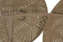 DKD Home Decor Decoración de Pared Metal Círculos Decapé Blanco y Dorado