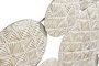 DKD Home Decor Decoración de Pared Metal Círculos Decapé Blanco y Dorado