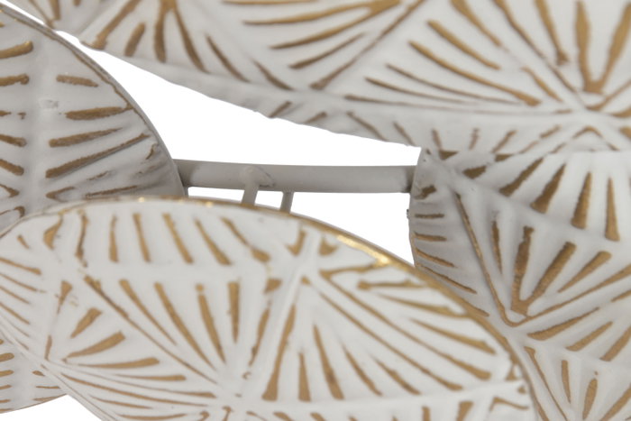 DKD Home Decor Decoración de Pared Metal Círculos Decapé Blanco y Dorado DKD Home Decor Decoración de Pared Metal Círculos Decapé Blanco y Dorado