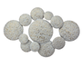 DKD Home Decor Decoración de Pared Metal Círculos Decapé Blanco y Dorado