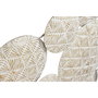 DKD Home Decor Decoración de Pared Metal Círculos Decapé Blanco y Dorado