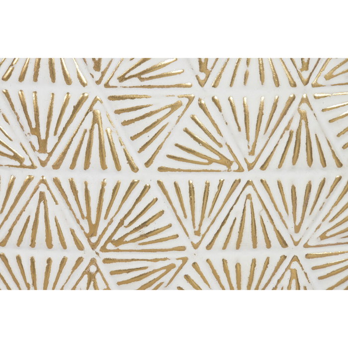 DKD Home Decor Decoración de Pared Metal Círculos Decapé Blanco y Dorado DKD Home Decor Decoración de Pared Metal Círculos Decapé Blanco y Dorado