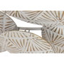 DKD Home Decor Decoración de Pared Metal Círculos Decapé Blanco y Dorado
