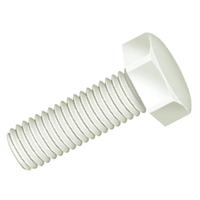 DUVER Tornillo Cabeza Hexagonal DIN 933 Nylon Métrica M-8 40mm DUVER Tornillo Cabeza Hexagonal DIN 933 Nylon Métrica M-8 40mm