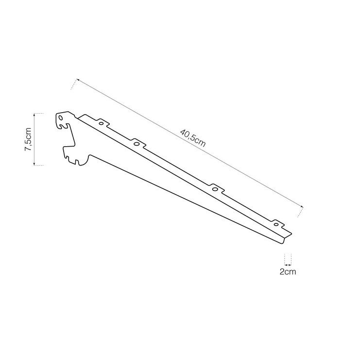 Pack 2 soportes balda madera 370mm 405x2x75mm basics