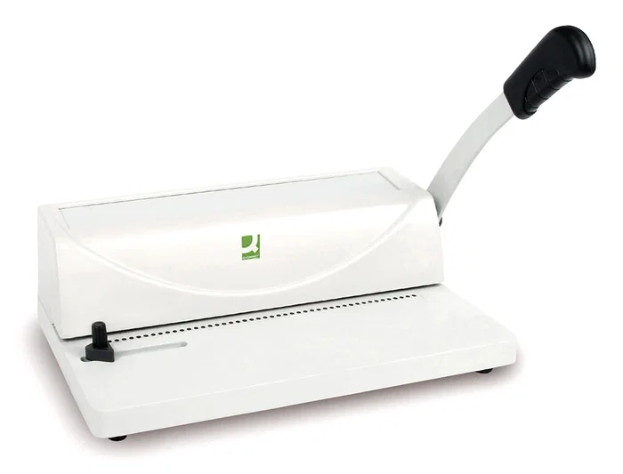 Q-connect Encuadernadora Espiral Perfora 10 Hojas A4, Encuaderna 450 Hojas Paso 5:1