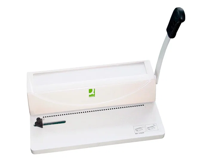 Q-connect Encuadernadora Espiral Perfora 10 Hojas A4, Encuaderna 450 Hojas Paso 5:1