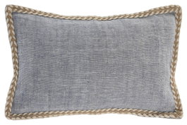 DKD Home Decor Cojín Tradicional Lino Gris 12x30x50 cm Pack de 2 Unidades