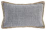 DKD Home Decor Cojín Tradicional Lino Gris 12x30x50 cm Pack de 2 Unidades