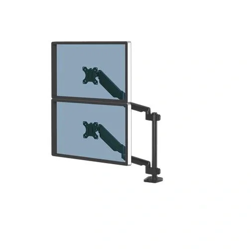 Fellowes Platinum Series 8043401 Brazo para Monitor Doble Vertical con 2 Puertos USB, Negro
