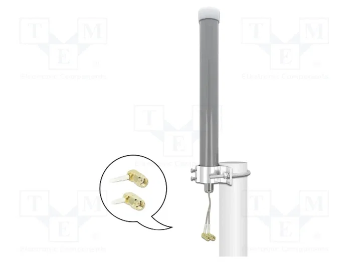 DeLOCK Antena multibanda LTE WLAN 2,4 GHz gris