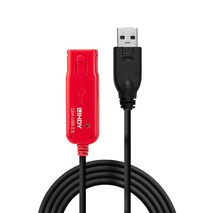 Lindy 12m USB 2.0 Active Extension Pro Cable Extensor con Repetidor para Conexión de Periféricos a Larga Distancia