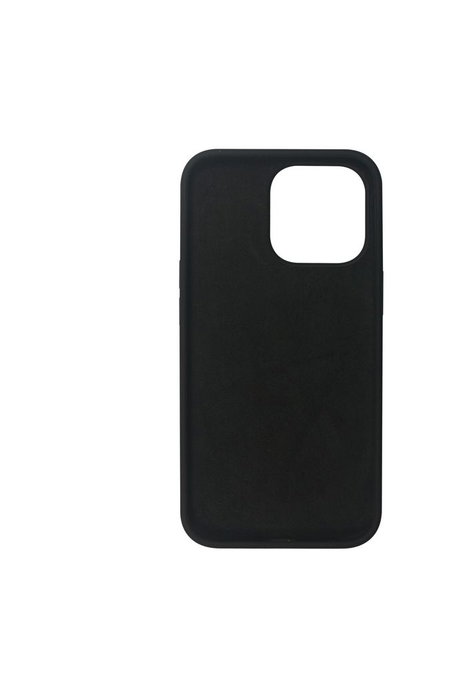 eSTUFF Funda de silicona suave con forro de microfibra para iPhone 13 Pro, color negro - Diseño MADRID