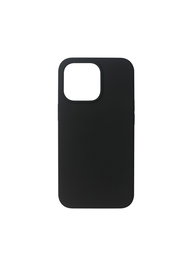 eSTUFF Funda de silicona suave con forro de microfibra para iPhone 13 Pro, color negro - Diseño MADRID