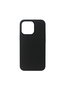 eSTUFF Funda de silicona suave con forro de microfibra para iPhone 13 Pro, color negro - Diseño MADRID