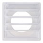 Edm Rejilla Ventilación Cuadrada Empotrable Lamas Móviles 170x170mm ø100mm Abs Blanca