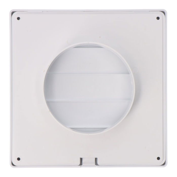 Edm Rejilla Ventilación Cuadrada Empotrable Lamas Móviles 170x170mm ø100mm Abs Blanca