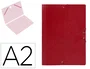 Liderpapel Carpeta para planos A2 cartón gofrado rojo